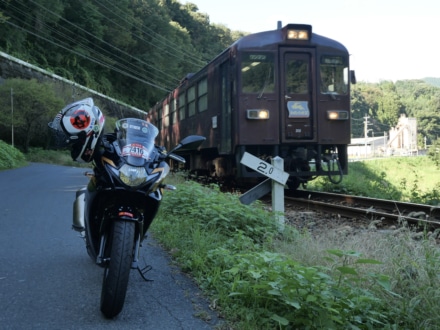 わたらせ渓谷鐵道とバイク