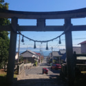 樹下神社からびわ湖を望む